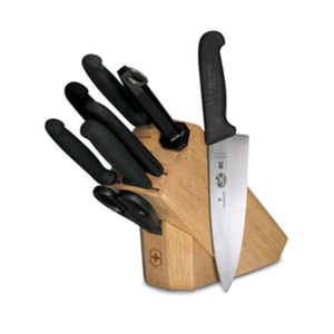 Victorinox 5.1193.8-X2 8-Piece Fibrox Pro Hardwood Knife Block Set