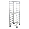 Heavy-Duty Aluminum Pan Rack On Wheels For Efficient Storage And Transport In Commercial Kitchens