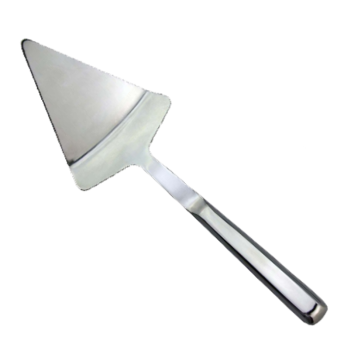 Étiquette alternative : Omcan 80148 Serveur de gâteau à tartes en acier inoxydable de 10 pouces à lame en acier inoxydable avec lame et poignée triangulaires