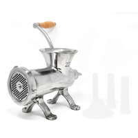 Hachoir à viande manuel en acier inoxydable Omcan 44419, trémie de 4" x 5"