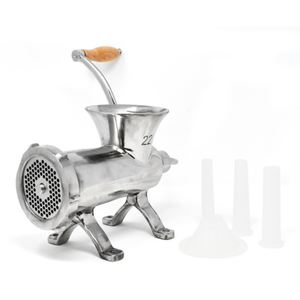Hachoir à viande manuel en acier inoxydable Omcan 44419, trémie de 4" x 5"