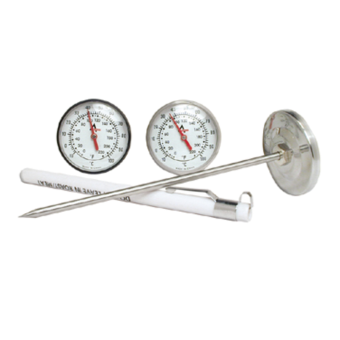 Instant Read Pocket Dial Thermometer With 2 Inch Dial, Stainless Steel Stem And Protective Sheath