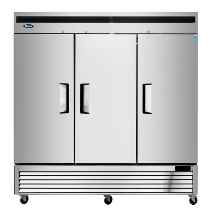 Atosa MBF8508GR 81.9-Inch Wide Three-Section Reach-In Commercial Refrigerator