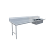 Stainless Steel Soiled Dishtable With Left Drain Sink For Efficient Dishroom Organization