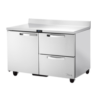 Réfrigérateur à tiroirs True SPEC3 Series 48 pouces en acier inoxydable avec plan de travail