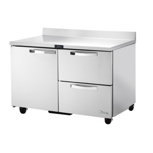 Réfrigérateur à tiroirs True SPEC3 Series 48 pouces en acier inoxydable avec plan de travail