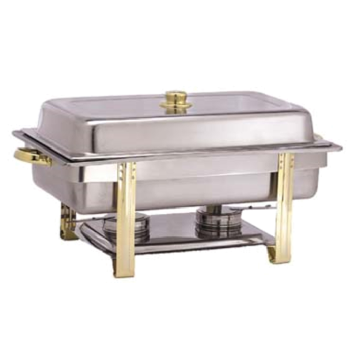 Adcraft GRV-8 Plat à chafing Riviera doré 8 litres Oblong