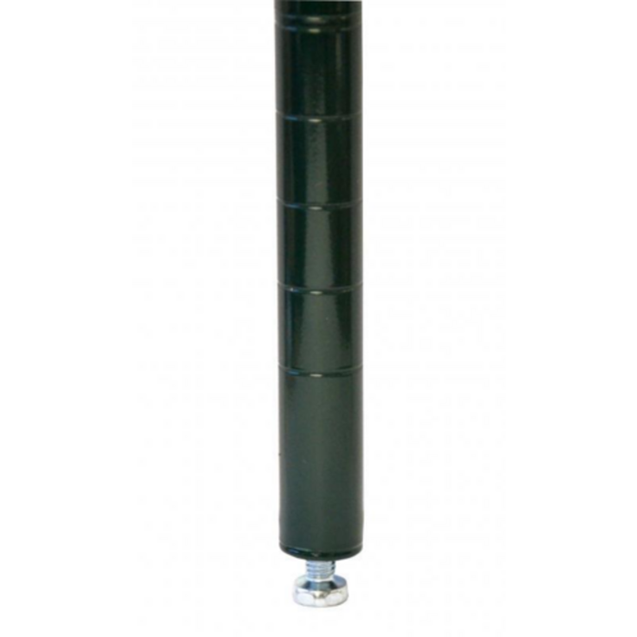 Omcan 47683 8-Inch Black Epoxy Shelving Post with Leveler