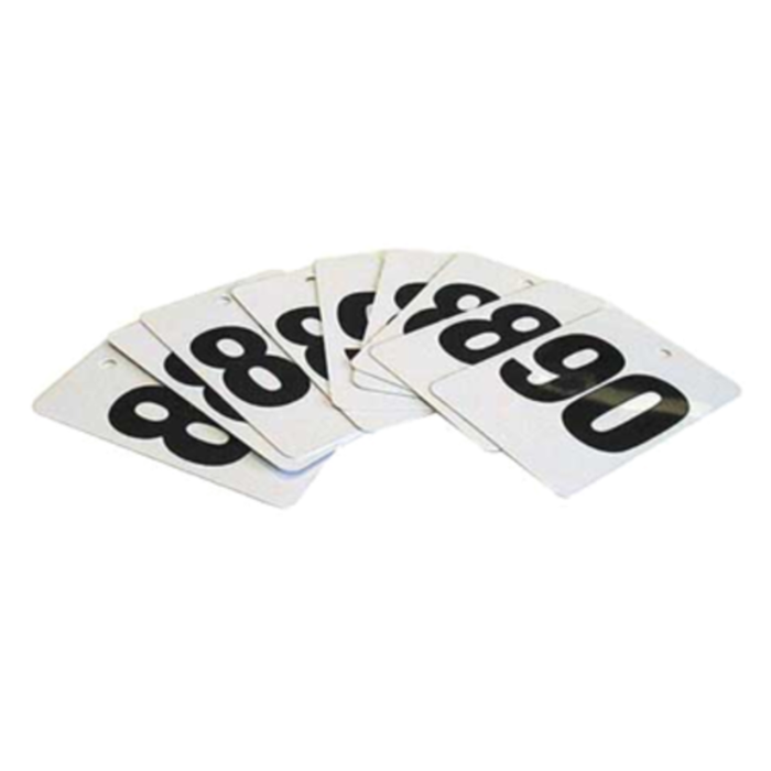 Alt Tag: Omcan 13665 Extra Tags 1-100 For Customer Numbering System replacement number tags for Please Take-A-Number queue system