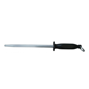 Omcan 13927 14-Inch Round Knife Sharpening Steel with Handle
