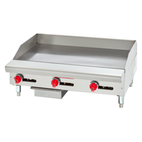 American Range ARSMG-48 Manual Gas Griddle, Commercial Countertop Gas Griddle, 120,000 BTU Performance