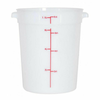 Clear Polycarbonate Food Pan Measuring 7.5 Liters With Red Measurement Indicators For Accurate Portioning