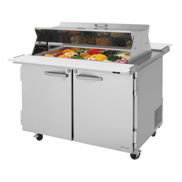 Turbo Air PST-48-18-N-DS 48-1/4"W Refrigerated Mega Top Prep Table