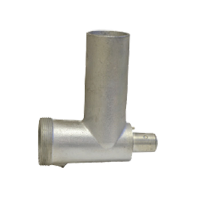 OMCAN 10052 Replacement Cast Iron Grinder Head Cylinder Part for #12 meat grinder attachment, commercial kitchen replacement component