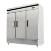 Atosa MBF8504GR Three-Section Reach-In Freezer In Stainless Steel Construction For Commercial Kitchens
