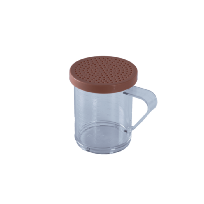 Omcan 81167 dragage sucre en poudre et épices en acier inoxydable de 1 oz avec couvercle et poignée perforés pour saupoudrer le sucre et les épices