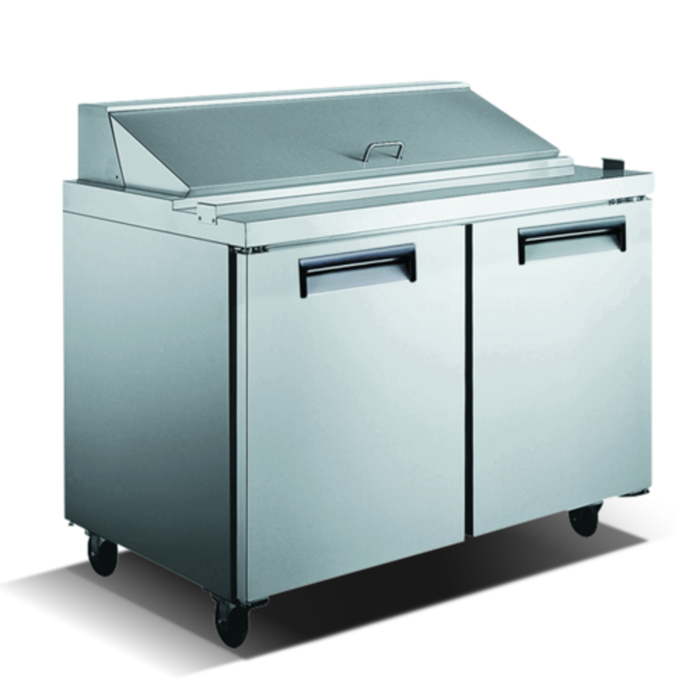 U-STAR USSL-2D 48" 12 cu.ft. Two-Door Sandwich Prep Table