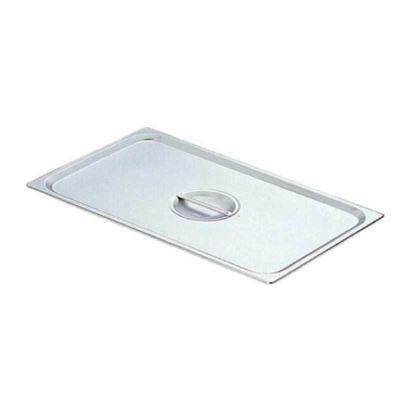 Omcan 80260 Full-Size Solid Stainless Steel Steam Table Pan Cover, Essential For Food Temperature Maintenance