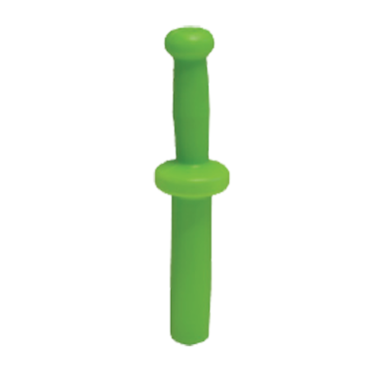 Alt Tag: OMCAN 10056 Grinder Head Stomper for Meat Grinder Attachments green grinder stomper tool for safe meat processing