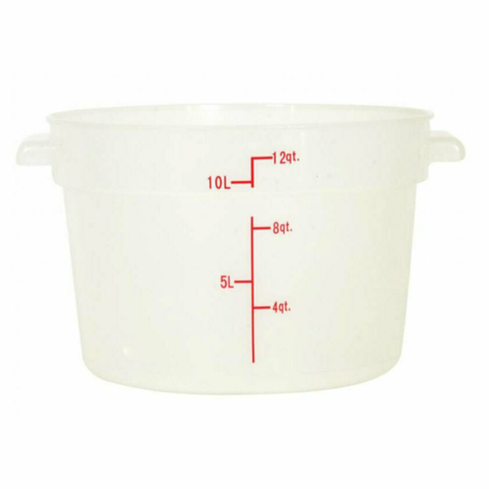 Omcan 80233 12 Quart Round Translucent Polypropylene Food Storage Container