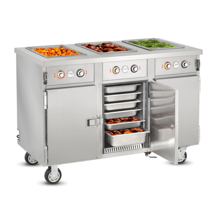 FWE HLC-3W6-7H-21-DRN 51-1/2"W Electric Hot Food Serving Counter