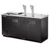 True Manufacturing TDD-3CT-HC 69-inch Draft Beer Dispenser With Two Taps And Stainless Steel Top.