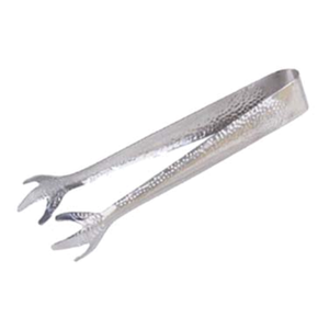 TBL-7 Claw Style Stainless Steel Embossed Design Ice Tongs 8-Inch