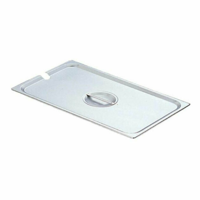 Omcan 80261 Couvercle de poêle de poêle à vapeur en acier inoxydable à fentes de taille réglementaire avec poignée centrale pour cuisines commerciales