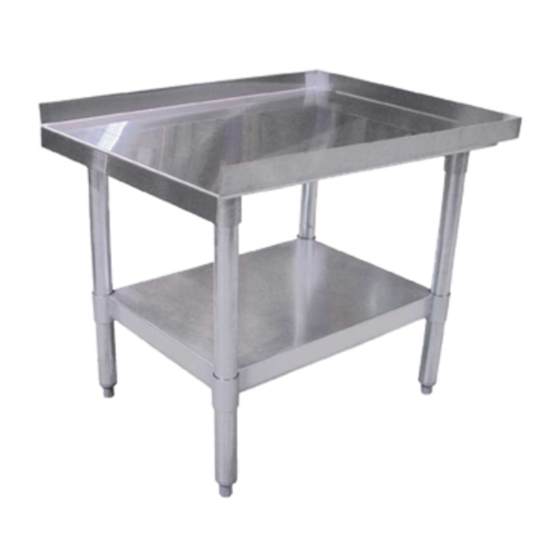 Stainless Steel Countertop Equipment Stand With Spacious Top And Bottom Shelf For Kitchen Organization
