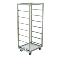 Winholt AL-3207CR-M-DP 7-Tray Aluminum Mobile Produce Crisping Rack