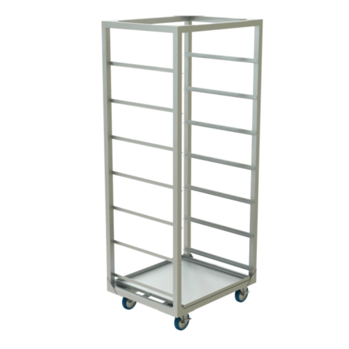 Winholt AL-3207CR-M-DP 7-Tray Aluminum Mobile Produce Crisping Rack