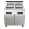 Alt Tag: Trento 49099 23.78 Gallon Countertop Natural Gas Pasta Cooker with dual stainless-steel tanks and front control knobs