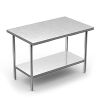 Winholt DTS-3672-14GA 72"L x 36"W 14-Gauge Stainless Steel Work Table