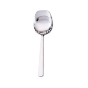 TBS-8FE/B 8-1/4" Long Flat Edge Solid Stainless Steel Serving Spoon
