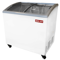 New Air NIF-35-CG 35" Curved Glass Ice Cream Freezer