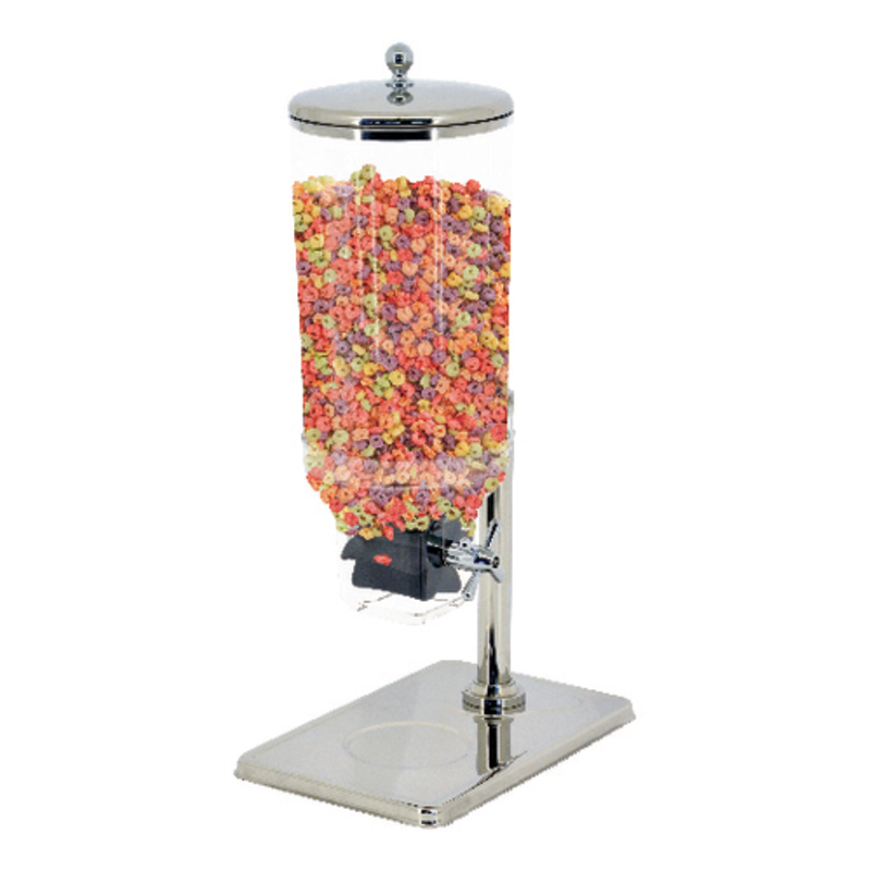 OMCAN 80530 Single 6.8 Quarts Stainless Steel Cereal Dispenser For Organized Self-Serve Areas