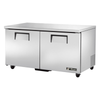True TUC-60-HC 60 3/8" Undercounter Reach-In Refrigerator Stainless Steel Design For Commercial Kitchens