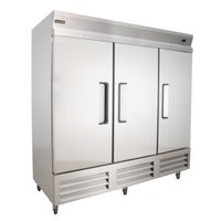 Celcold CR81SD 81"W Three Section Reach-In Refrigerator 72 cu. ft.