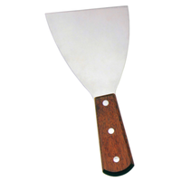 Omcan 80047 Pan Scraper with 4-1/2" x 4" Blade & Wooden Handle