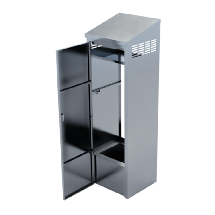 Winholt STCT-HD2425H84-MPS-ST-KT 24"W Stainless Steel Mop Sink Cabinet