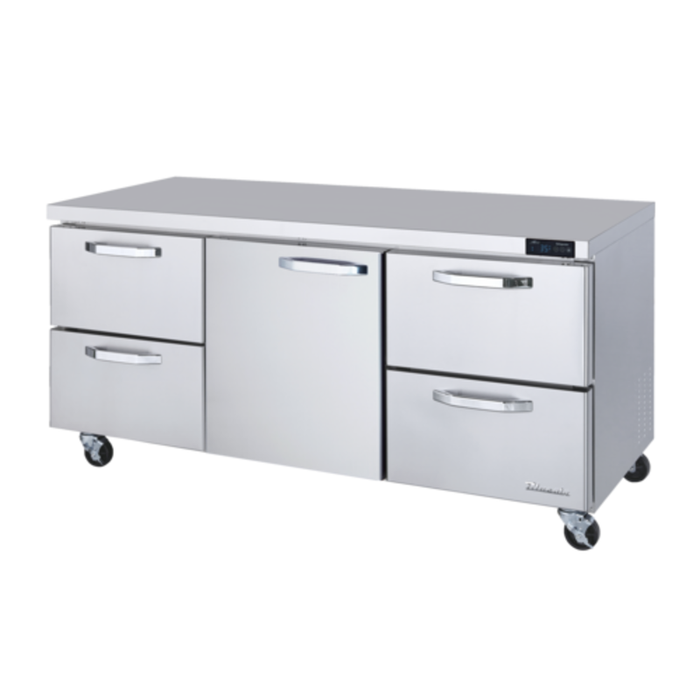 Bluenix BLUR72-D4RL-HC 72-3/8" Undercounter Refrigerator