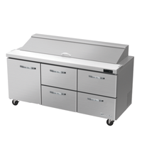 Blue Air BLPT72-D4RM-HC 72-Inch Refrigerated Sandwich Prep Table