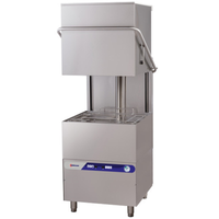Lave-vaisselle vertical haute température Omcan 46797, capacité de 28 paniers/heure