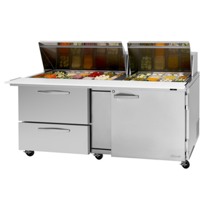 Turbo Air PST-72-30-D2R(L)-N 72" Mega Top Sandwich Salad Table