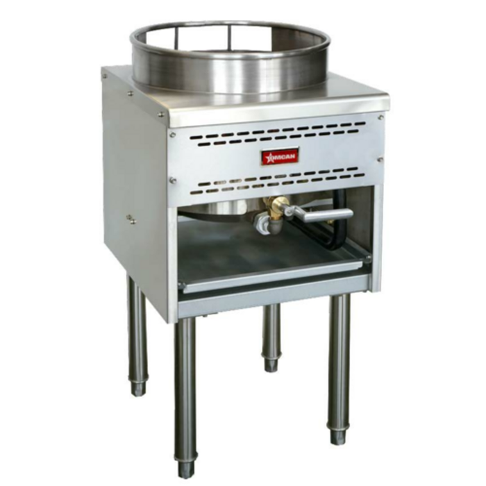 OMCAN 47687 17.5" Liquid Propane Commercial Wok Gas Range
