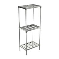 Winholt BKR-302076 30"L x 20"W Heavy Duty Aluminum Keg Storage Rack