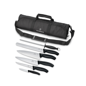 Victorinox 7.4012.7-X1 Swiss Classic 7-Piece BBQ Knife Set, Black