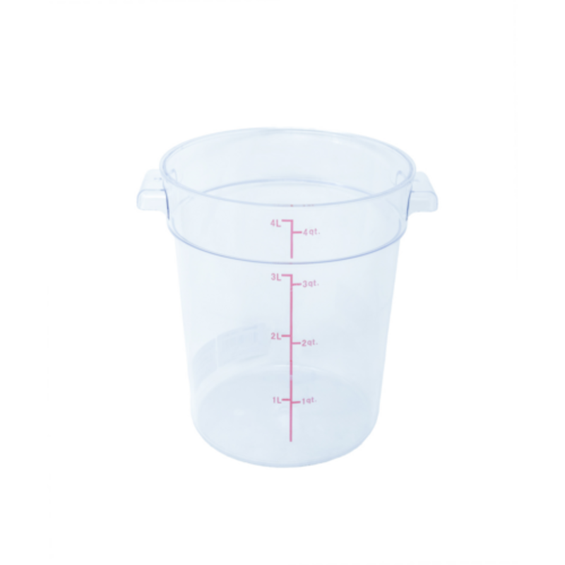 Clear Polypropylene Commercial Food Storage Container With Measurement Markings