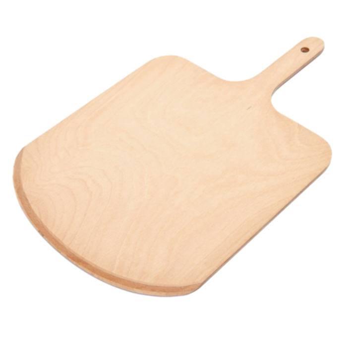 Alt Tag: Omcan 81218 Wood Pizza Peel with 18 x 19-Inch Blade wooden pizza peel paddle with handle for transferring pizzas in oven