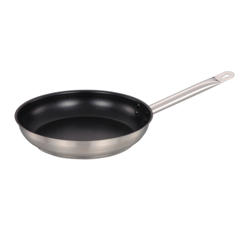 Omcan 85272 9-inch Non-Stick Stainless Steel Fry Pan with Premium Non-Stick Surface for Easy Cooking